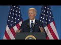 Joe Biden says economists say he's done a 'hell of a job' as president during press conference