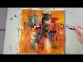 EASY Abstract Painting Technique For Acrylic On Canvas