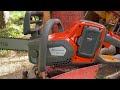 Surprising Results Logging w Battery Powered Chainsaw Husqvarna 350i