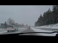 hyperlapse, driving in snow