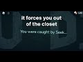 Roblox Doors: What happens if you hide in a closet while Seek is chasing you?