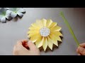 Beautiful Paper Flower Making For School Room Decoration | Easy Paper Craft Ideas