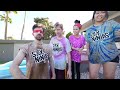 Slime Battle - Insane Water Park One Color Challenge in my Backyard