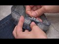 How to hem jeans in 5 minutes while keeping the original hem!