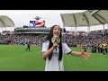 National Anthem at LA Galaxy MLS Playoffs Game by #MaleaEmma