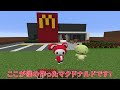 初心者vsプロ 最強のマクドナルド作り対決【マインクラフト】