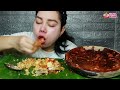 BATANG PEPAYA SAMBAL PEPES IKAN KEMANGI TUMIS BUNGA GENJER SAMBAL TERASI JENGKOL MUDA MUKBANG