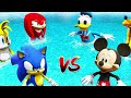 GTA 5 Water Ragdolls Team Sonic vs Mickey, Donald Duck, Goofy Jumps/Fails (Euphoria Physics)