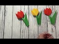 🌷 Easy Origami Tulip for Spring! 🌷 Fun Paper Folding Tutorial/DIY Craft