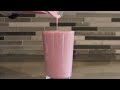 1 MINUTE Easy Strawberry Smoothie Recipe | Healthy + Delicious