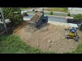 Starting Nicely Project, bulldozer KOMATSU D20-P, 5ton dumping truck Pour soil build house, Mix VDO