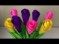 3D Beautiful Paper Flower Making | Home Decor | Paper Crafts For School | Paper Flowers | Easy Craft