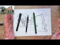 Loose ink and watercolor sketching for beginners - Shops in the City of Derby in REAL TIME