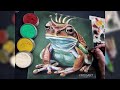 Frog Prince - How to paint a Frog with Panpastels Pastel Pencils on Pastelmat