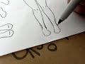 How to draw women's legs: Back