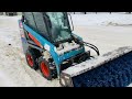 Sidewalk and intrances snow removal using snowblower/ BobcatS850 & BobcatS70