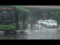 Due to heavy rain in Delhi water logged at ring road near AIIMS New Delhi