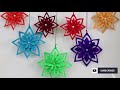 Simple Paper snowflake wall hanging | DIY easy paper crafts tutorial - Wall decoration ideas