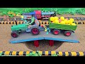Diy tractor mini Bulldozer to making concrete road | Construction Vehicles, Road Roller #62
