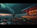 Lo-Fi Rainy Café Playlist: Urban Jazz piano & Hip Hop, [Thunder Ambience]