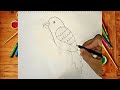 How to draw a bird step by step easy | bird drawing | সহজে পাখি আঁকা শিখুন | pakhi aka #birddrawing