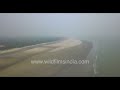 Bakkhali Beach in West Bengal as seen aerially: Popular tourist spot in sensitive Sunderbans region