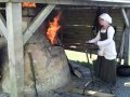 Glass blowing from 17th century kiln