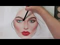 Drawing Eyelashes on a Face chart: Step-by-Step Tutorial