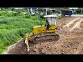 Ep2 Show Action! Project Working Processing The Land Using Dozer Push Soil and Dump Truck 5t