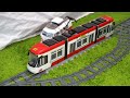 LEGO passenger Train 60197 / Revell Voltswagen T1 Camper and Dickie Toys City Liner Tram