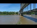 A quick twin engine workboat moving east on the Missouri River...#speedboat #boat #powerboat