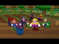 Mario Party 9 - Mario vs Luigi vs Waluigi vs Wario - Magma Mine