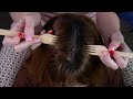 asmr crinkly scalp check with parting, scratching, tweezers and massage | no talking