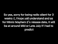 A little update on Mimic Mayhem 2