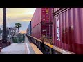 Fullerton Station BNSF Train filmed in 4K