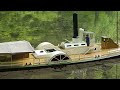 PADDLE WHEELER  Steamboat LUDOVIKA. Metal scratch built Live steam model. Bateau à aubes vapeur vive