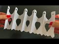 How to Make Paper Ghost Garlands for Halloween 👻 décoration facile 🎃