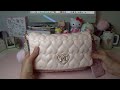 what's in my bag ♡ Juicy Couture Flawless Flap Shoulder bag  - Heart Quilted Powder 💖