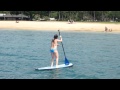 1st time on paddle board - Ko Olina cove, O'ahu