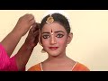 Easy and Simple Bharathanatya Makeover Session | Bharathanatyam Makeup