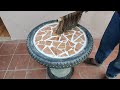 DIY Cement Ideas - Making Table Cement From Old Tire