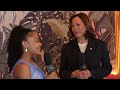 Kamala Harris talks being the 1st Female VP of USA, student loan debt relief, & her mother