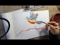 Sumi-e Painting | How to Paint a Kingfisher