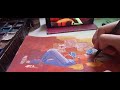 Speed paint a scene from Stray on a letters flash card | Vẽ cảnh trong Stray vào thẻ học chữ