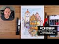 URBAN SKETCHING Tutorial Rothenburg | Simple Step-by-Step For Beginners