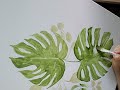 아크릴 페인팅으로 캔버스 위에 식물 그리기~~/ painting plants on canvas with acrylics