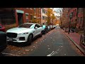 Boston, Massachusetts 4K - Walk at Beacon Hill - Fall Foliage ASMR