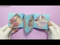のび〜る！本型ミニアルバムの作り方💓折り紙でつくるかわいい写真入れブック✨写真アルバム
