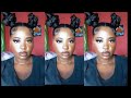 Two butterfly Topknot Buns Tutorial /CaribbeanB