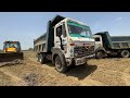 JCB 3dx Loading Mud | TATA 2518 Truck | 4wd Mahindra Arjun Novo 605 | Tata Truck